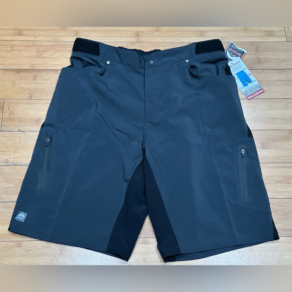 Zoic Ether Cycling Mountain Biking Trail Bike Cargo 12" Shorts Gray Men’s 2XL